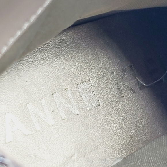 Anne Klein Beige Snakeskin Niccie Almond Toe Block Heel Booties H626 - Picture 8 of 11